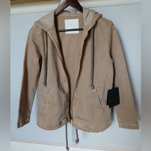 NWT Mother Superior- Double Draw Zip Hoodie Jacket in Brush Women's Size S - Picture 2 of 6